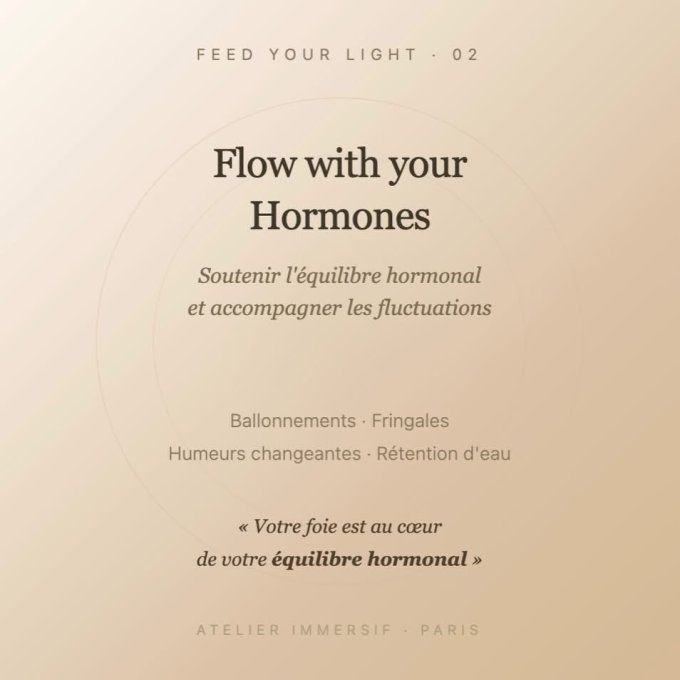 Atelier 2  "Feed your Light" avec lizette Scialom Mardi 26 Mai 19h à Paris 