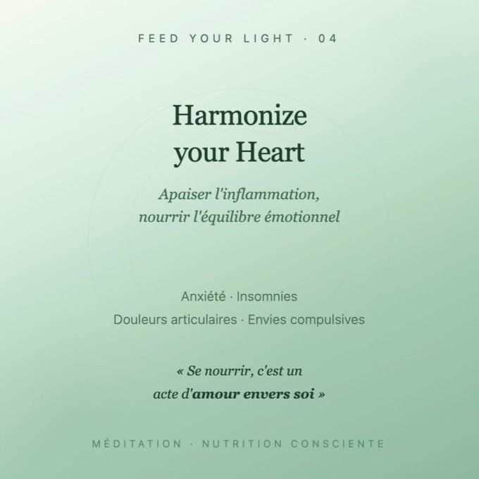 Atelier 2  "Feed your Light" avec lizette Scialom Mardi 26 Mai 19h à Paris 